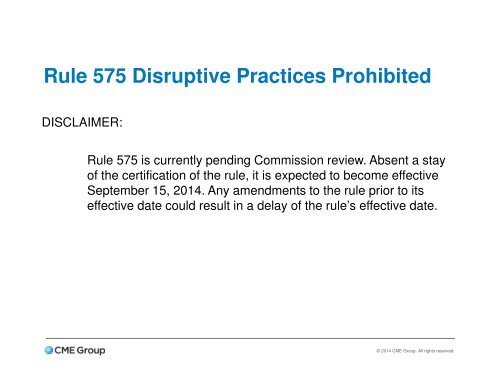 Disruptive Practices Prohibited Rule (9-11-2014)