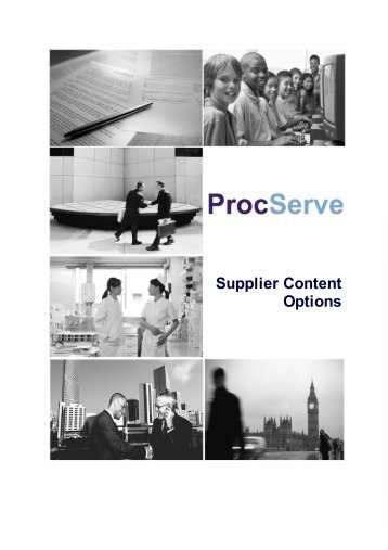 Supplier Content Options Guide - Procserve