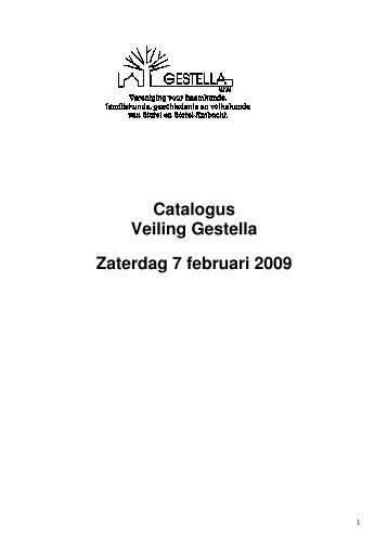 Catalogus Veiling Gestella Zaterdag 7 februari 2009 - Erfgoedblog