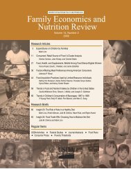 Family Economics and Nutrition Review - Center for Nutrition Policy ...