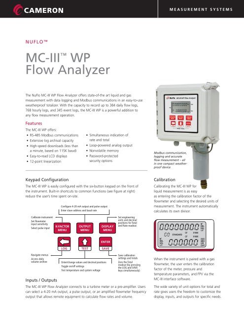 Download Nuflo MC-III WP Flow Analyzer ... - Proflow Systems