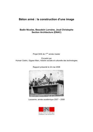 Béton armé : la construction d'une image - CDH - EPFL