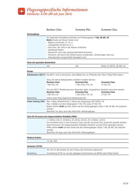 Fact Sheet - Edelweiss Air Agent