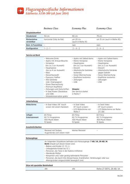 Fact Sheet - Edelweiss Air Agent