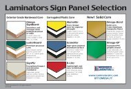 L065 Sign Color Card REV - Laminators Inc.