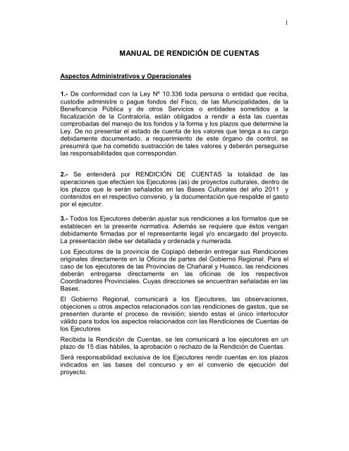 manual de rendiciÃ³n de cuentas - Gobierno Regional de Atacama