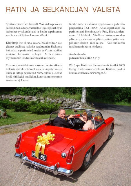Brittisportti 3 09 - MG Car Club Finland Ry