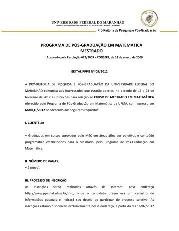 uploads/files/edital matematica.pdf - PrÃ³-Reitoria de Pesquisa e PÃ³s ...