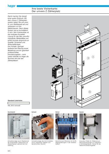 PDF Datei: BroschÃƒÂ¼re / Hager / Katalog ZÃƒÂ¤hlerplatz