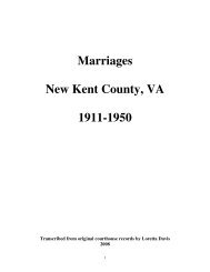 Marriages New Kent County, VA 1911-1950 - YouSeeMore