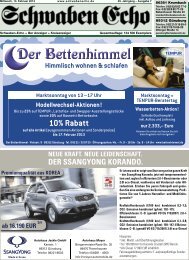 10% Rabatt - Schwaben Echo