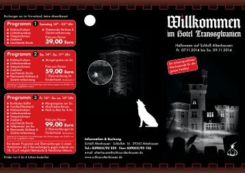 Halloween Flyer - Schloß Altenhausen