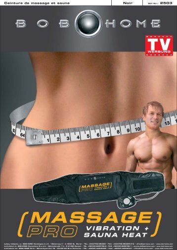 Ceinture de massage et sauna Noir - BOB HOME