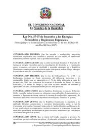 Ley 57-07 de Incentivo a las EnergÃ­as Renovables - Direccion ...
