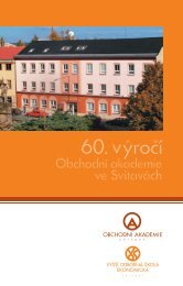 Almanach k 60. výročí založení školy - Obchodní akademie a Vyšší ...