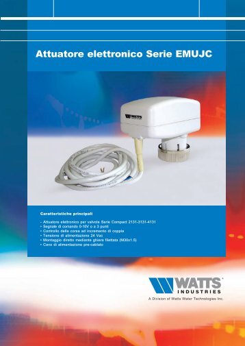 Attuatore elettronico Serie EMUJC - Watts Industries