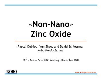 Â«Non-NanoÂ» Zinc Oxide - Kobo Products Inc.