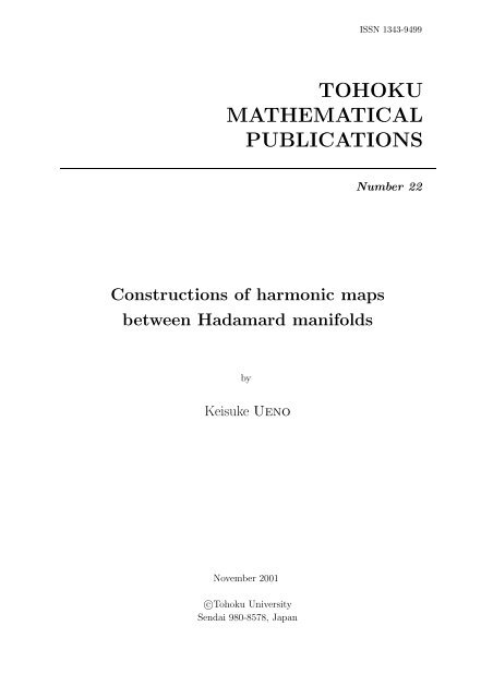 Constructions of harmonic maps between Hadamard manifolds