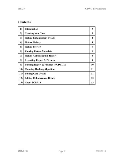 DIAS 1.0 User Manual - Kerala Police