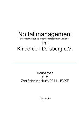 Joerg Reihl - Notfallmanagement zugeschnitten auf ... - Raphaelshaus