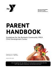 CDC Parent Handbook 6 12 12 rev - Burbank Community YMCA
