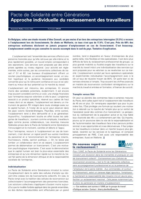 Dynamisme 198 pour pdf - Union Wallonne des Entreprises
