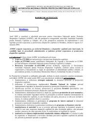 Raport de Activitate 2005 - Directia Protectia Copilului