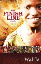 The Finish Line--Pacific - Wycliffe Bible Translators