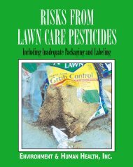 Risks from Lawn-Care Pesticides - Environment & Human Health, Inc.