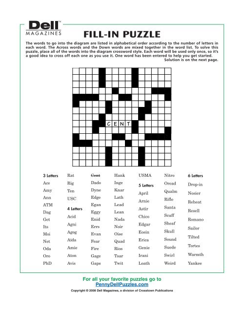 Free Printable Word Fill In Puzzles