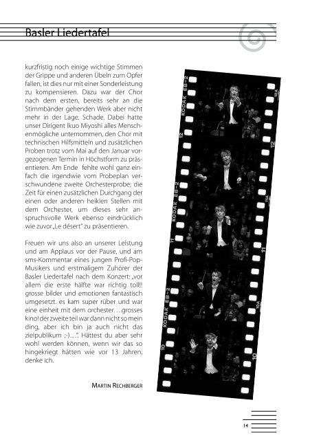 Heft 1 - 2011 - Basler Liedertafel