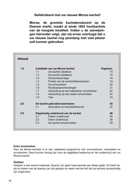 Installatie en gebruikshandleiding Morso 1126 - UwKachel