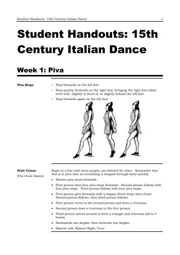 Student Handouts: 15th Century Italian Dance (PDF)