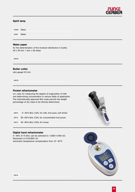 Laboratory catalogue