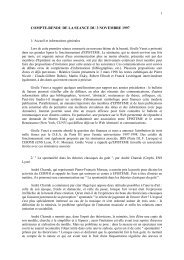 compte-rendu de la seance du 3 novembre 1997 - Les Etudes ...