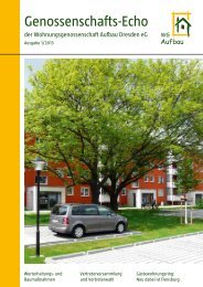 Ausgabe 1/2013 downloaden - Wohnungsgenossenschaft Aufbau ...