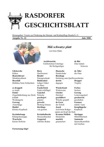 RASDORFER GESCHICHTSBLATT