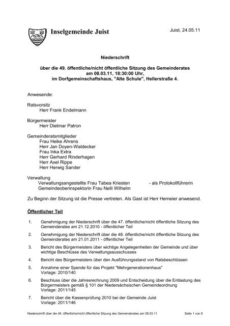 49-2011-gr-ergebnis.pdf - Inselgemeinde Juist