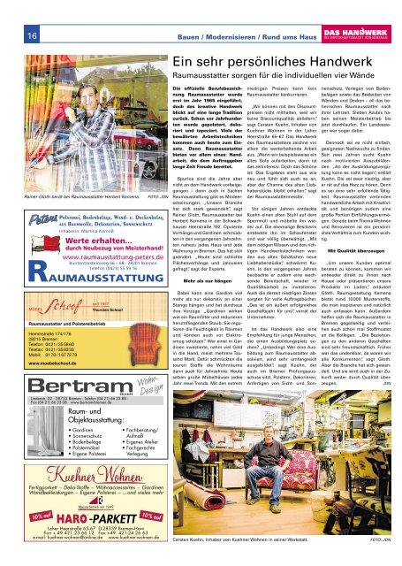 DAS HANDWERK-Magazin - hier - Weser Kurier