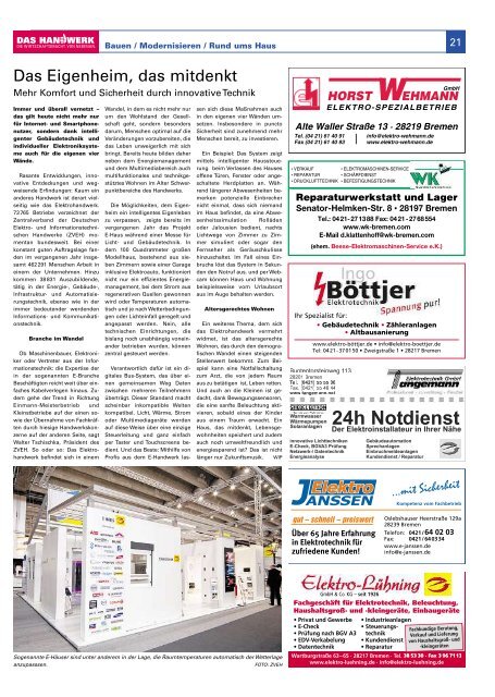 DAS HANDWERK-Magazin - hier - Weser Kurier