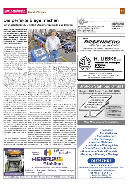 DAS HANDWERK-Magazin - hier - Weser Kurier