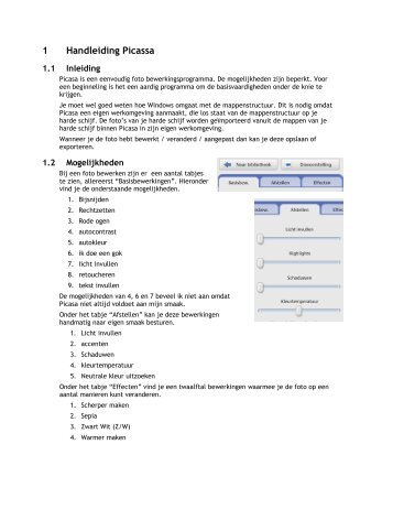 Handleiding Picasa - Anbo