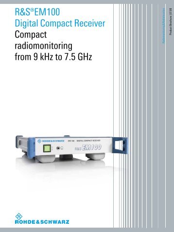 for R&SÂ®EM100 Digital Compact Receiver - Rohde & Schwarz ...