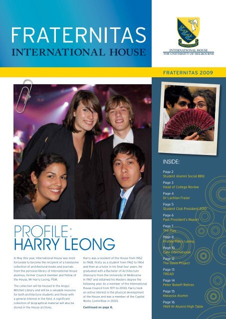 profile: harry leong - International House - University of Melbourne