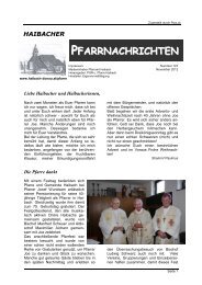 Pfarrnachrichten Nov. 2012 - Haibach ob der Donau