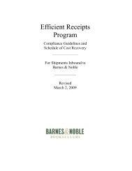 Efficient Receipts Program - Barnes & Noble, Inc.