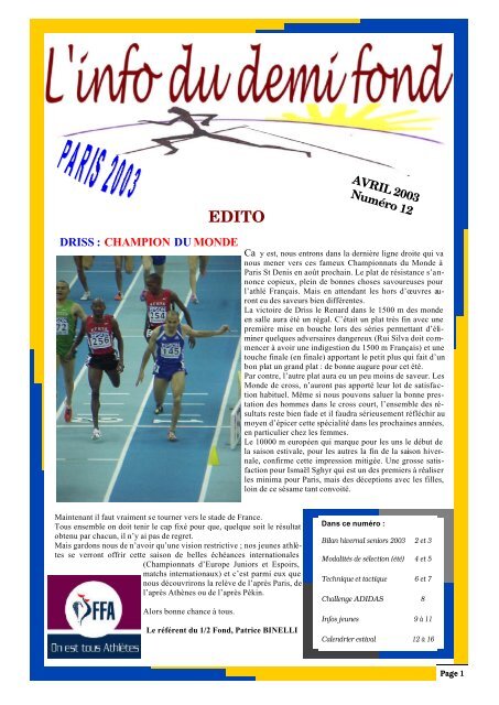 pointes athlétisme demi fond