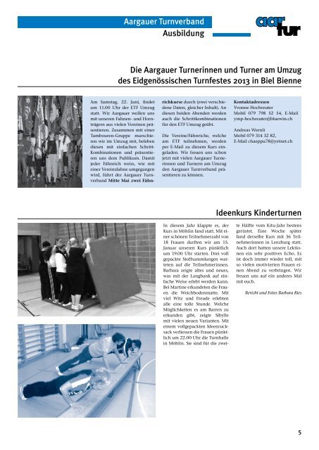 Ausgabe 01_2013 - Aargauer Turnverband