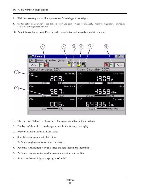 DI-770 Oscilloscope provides five virtual instruments in one