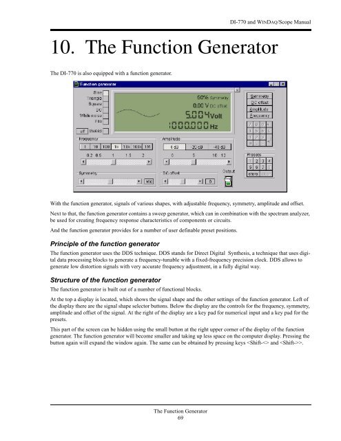 DI-770 Oscilloscope provides five virtual instruments in one